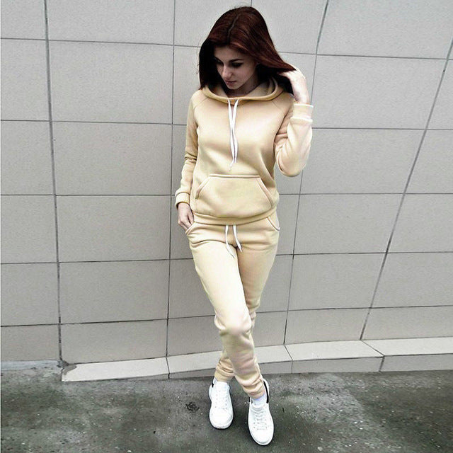 Tops Tracksuit Sweat Suit Women's Set