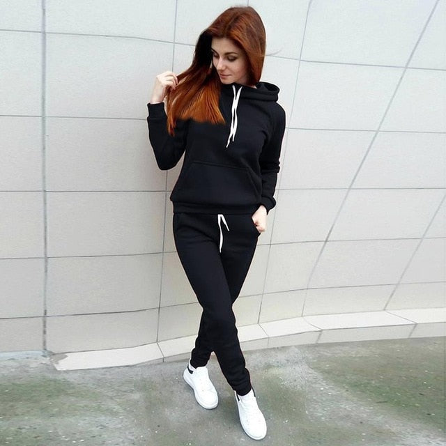 Tops Tracksuit Sweat Suit Women's Set